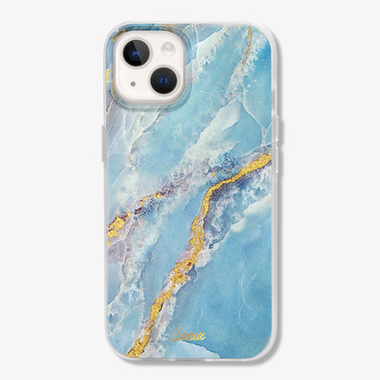 Ice Blue Marble MagSafe® Compatible iPhone Case