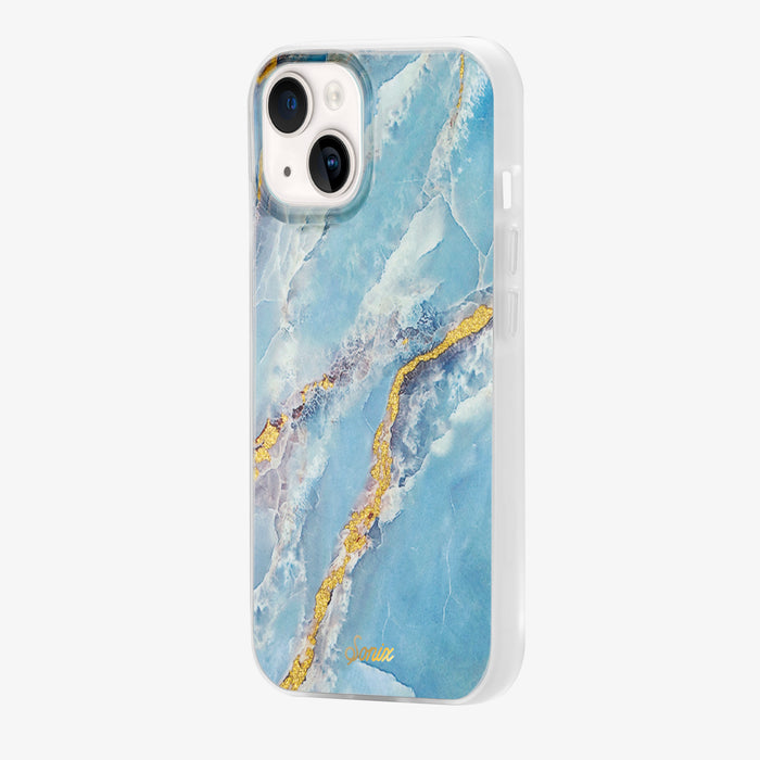 Ice Blue Marble MagSafe® Compatible iPhone Case