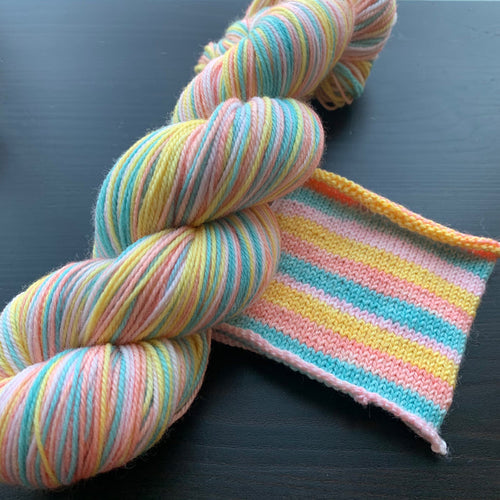 Spring Flowers - Self Striping Merino Nylon Sock & DK