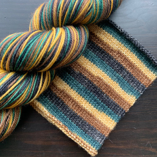 Dracaena - Self Striping Merino Nylon Sock & DK