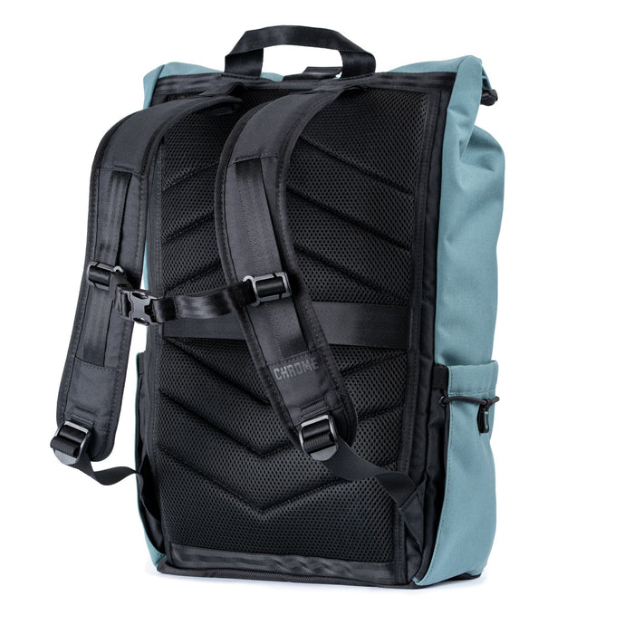The back of the new Initiate 26L Pack in Steel blue #color_steel blue