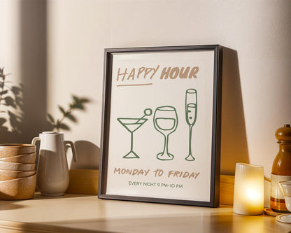 Kitchen Wall Art Set of 6, Italian Bar Cart Prints, Cin Cin Wine Posters, Pasta Lover Club Art, Happy Hour Dining Decor Bundle, DIGITAL