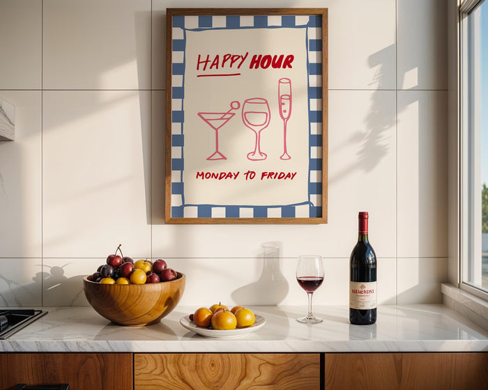 Italian Kitchen Wall Art Set of 6, Pasta Lover Prints, Wine Bar Decor, Buon Appetito Art, Happy Hour Posters, La Dolce Vita Kitchen Gallery