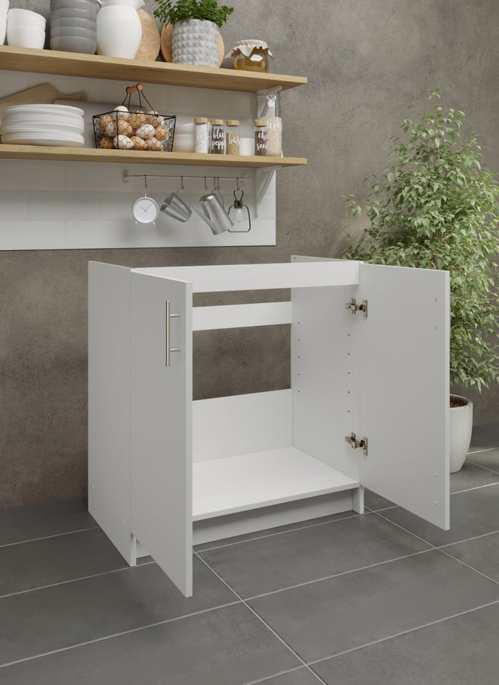 JD Greta Fixed Height Kitchen Sink Unit 800mm - White Matt (A-)