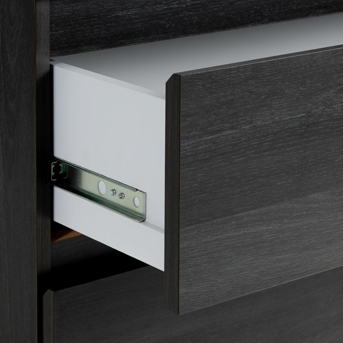 Jenson 3 Drawer Chest -Black Oak Effect | Dark Wood Look