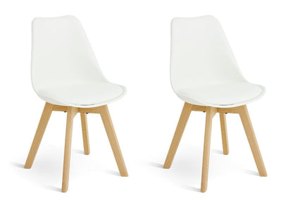 Jerry Pair of Dining Chair - White | Modern Mealtime Seating