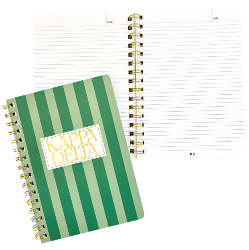 Duo Threads Kappa Delta Stripe Sorority Notebook