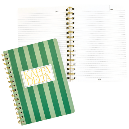 Duo Threads Kappa Delta Stripe Sorority Notebook