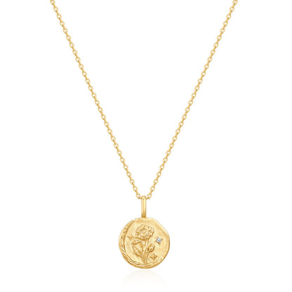 Kette gold Geburtsblume August Mohn