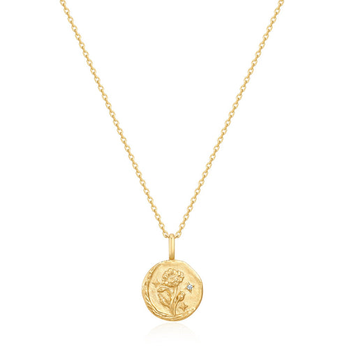 Kette gold Geburtsblume August Mohn