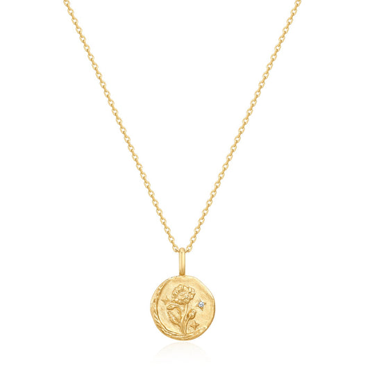Kette gold Geburtsblume August Mohn