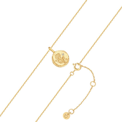 Kette gold Geburtsblume August Mohn
