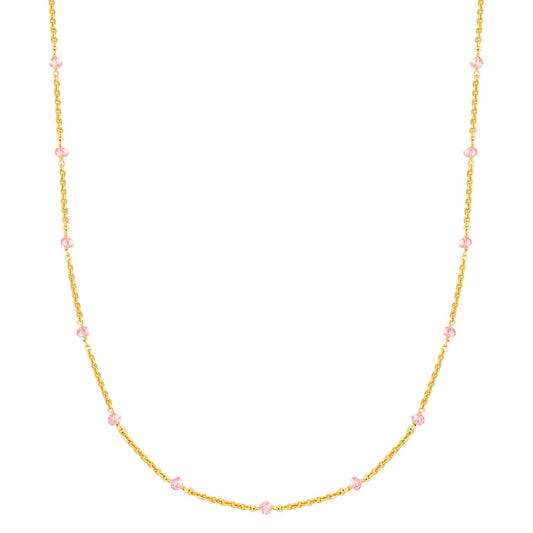 Kette gold mit Erdbeerquarz