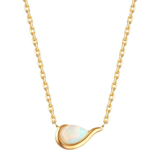 Kette gold mit Opal