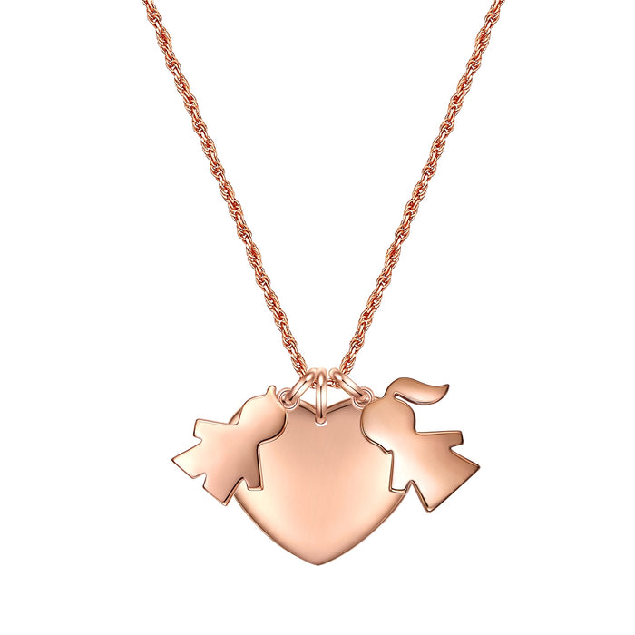 Kette KINDERFIGUREN/HERZ roségold
