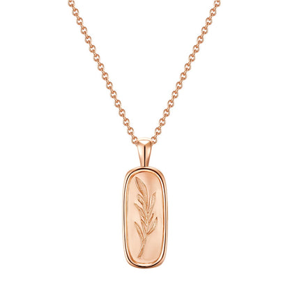 Kette mit Anhänger Gras roségold