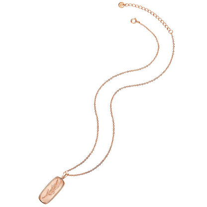 Kette mit Anhänger Gras roségold