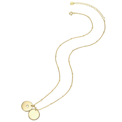 Kette PLÄTTCHEN-ANHÄNGER mit Herz gelbgold