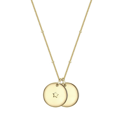 Kette PLÄTTCHEN-ANHÄNGER mit Stern gelbgold