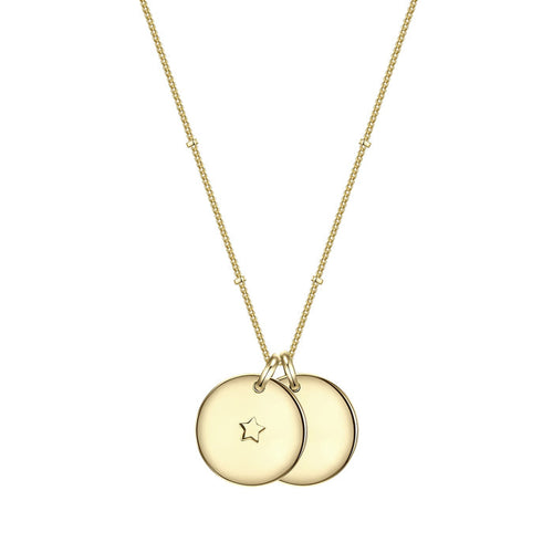 Kette PLÄTTCHEN-ANHÄNGER mit Stern gelbgold