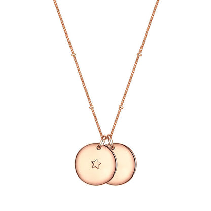 Kette PLÄTTCHEN-ANHÄNGER mit Stern roségold