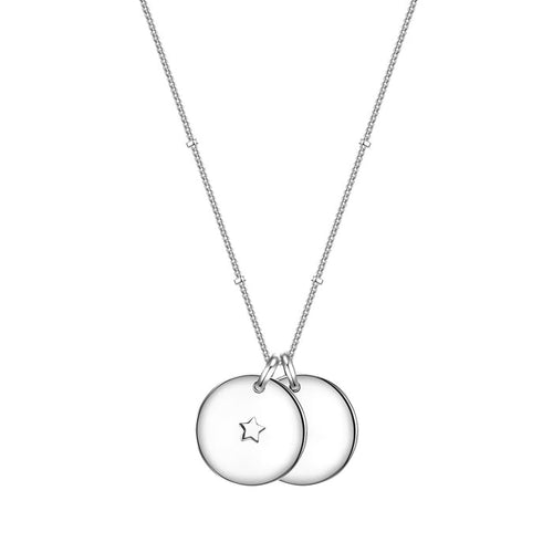Kette PLÄTTCHEN-ANHÄNGER mit Stern silber
