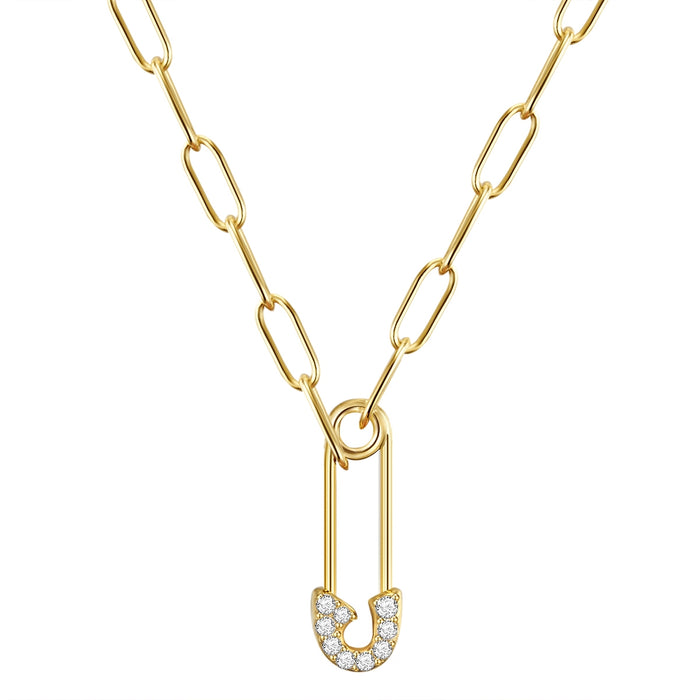 Kette SICHERHEITSNADEL gelbgold