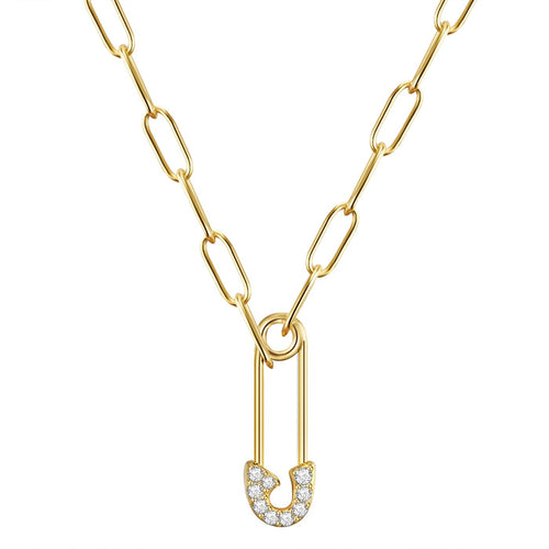 Kette SICHERHEITSNADEL gelbgold
