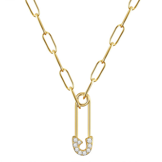 Kette SICHERHEITSNADEL gelbgold
