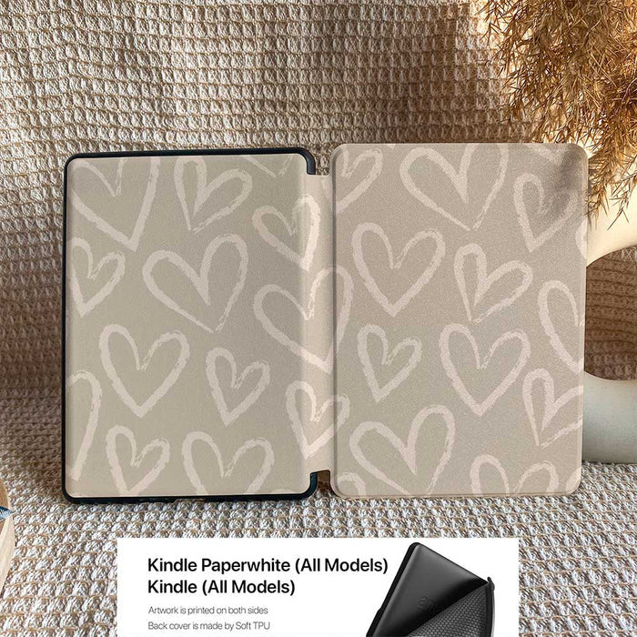 Khaki Hearts | Kindle Case