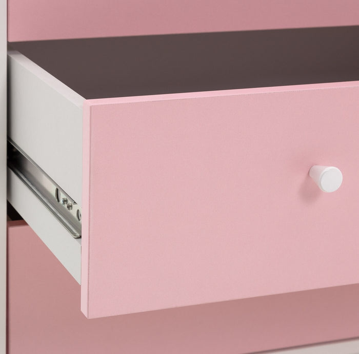 Kids Malibu 6 Drawer Chest - Pink & White ( B Grade 44700 - 44712 )