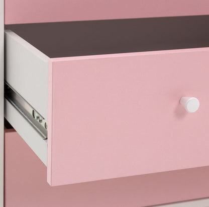 Kids Malibu 6 Drawer Chest - Pink & White ( B Grade 44700 - 44712 )