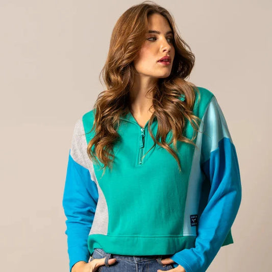 Kimes Ranch Women's Cami Cropped Sweater in Green