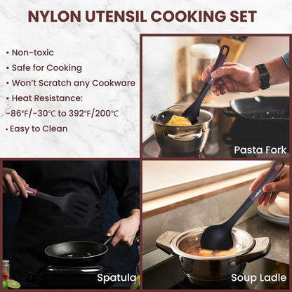 Kitchen Cooking Utensils Set - Includes Soup Ladle, Pasta Fork, And Spatula, Works With Models: Nccw14Sbr & Nccw20Sbr