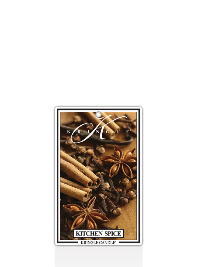 Kringle Candle Kitchen Spice air freshener on a white background