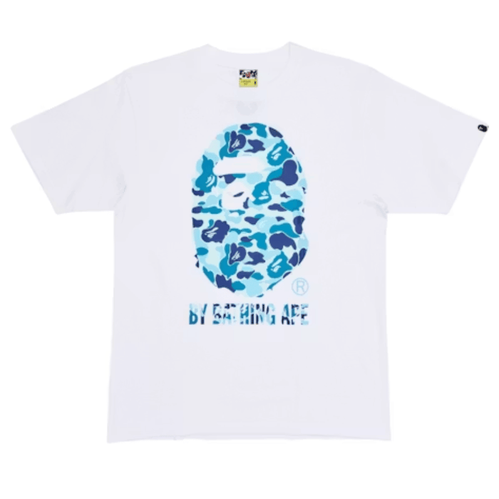 Koszulka ABC Camo By Bathing Ape Tee White/Blue BAPE Koszulki