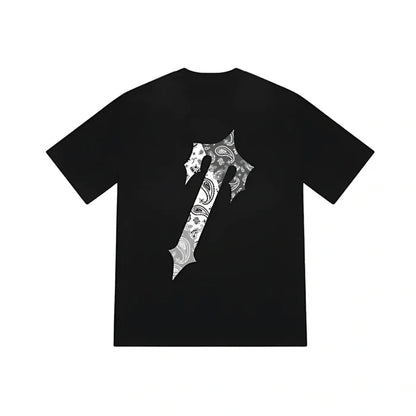 Koszulka Trapstar Decoded Paisley Monochrome Edition Tee Black TRAPSTAR Koszulki