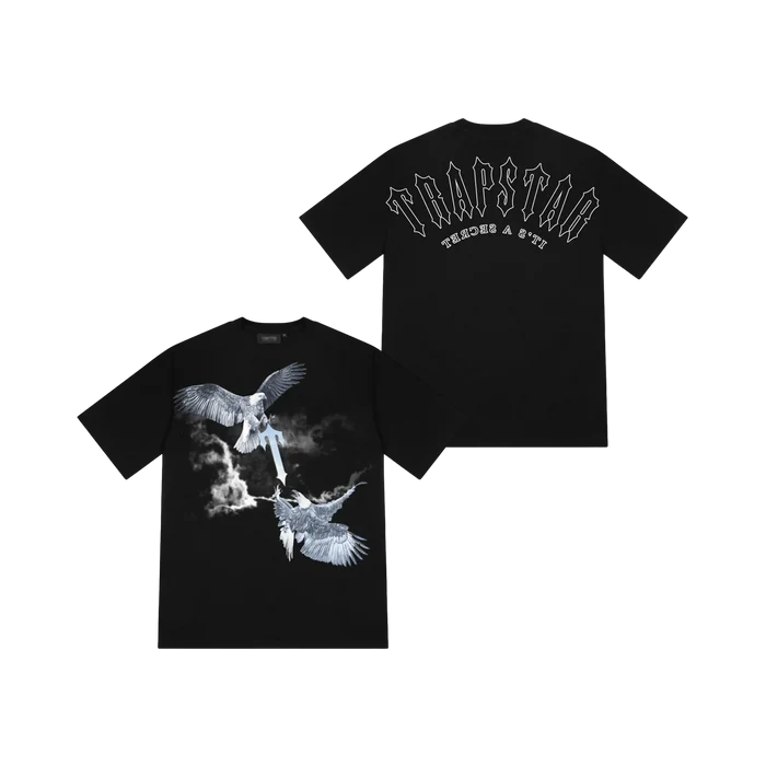 Koszulka Trapstar Flying Birds Tee Black TRAPSTAR Koszulki
