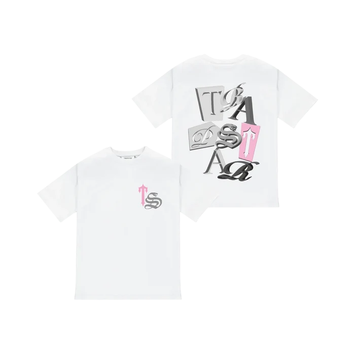 Koszulka Trapstar TS Script Tee White/Pink TRAPSTAR Koszulki