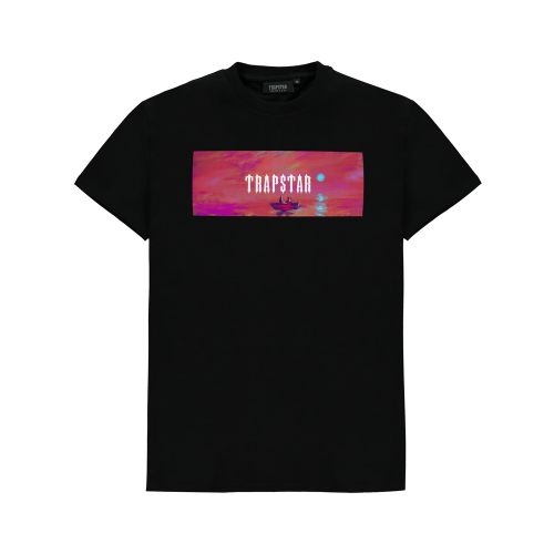 Koszulka Trapstar X Dave Box Logo Tee - Black TRAPSTAR Koszulki