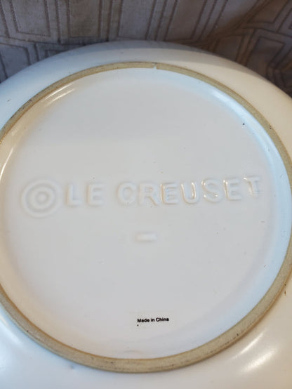 Le Creuset Cotton White Fleur Serving Bowl