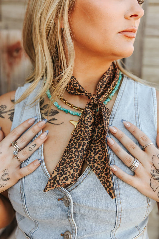 Leopard Bandana Twilly Scarf