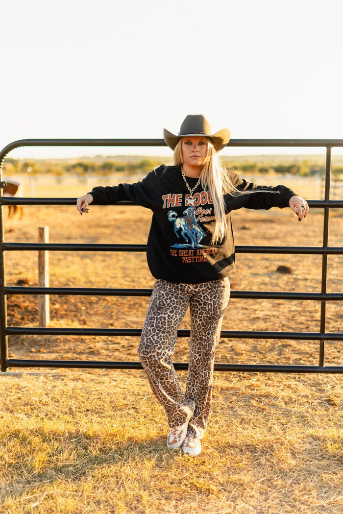 Leopard Wide Leg Jeans1