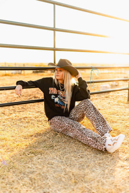 Leopard Wide Leg Jeans1