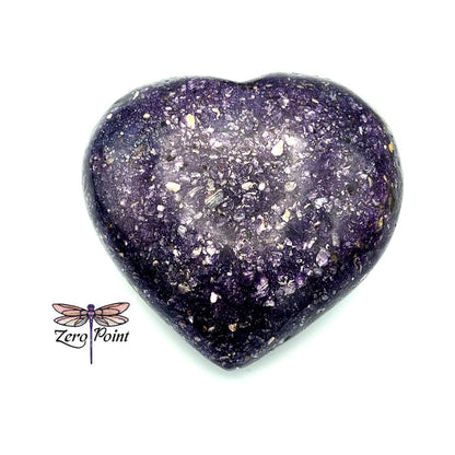 Lepidolite Heart 3"+ - Zero Point Crystals