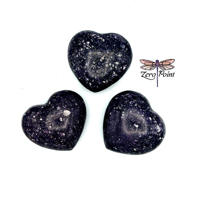 Lepidolite Heart 3"+ - Zero Point Crystals