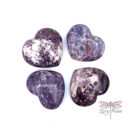 Lepidolite Hearts - Zero Point Crystals