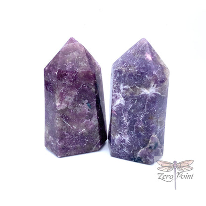 Lepidolite Obelisk - Zero Point Crystals