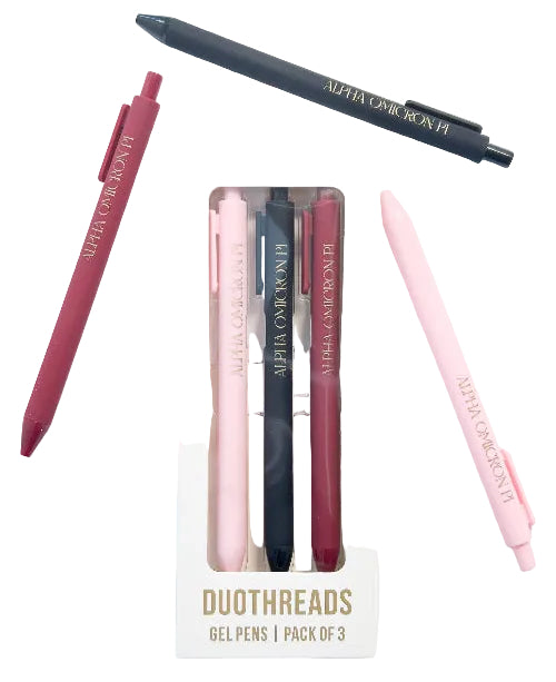 Duo Threads ALPHA OMICRON PI Lettered Luxe Sorority Pens
