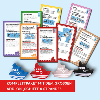 Leuchtturm voraus! inkl. der Erweiterung Schiffe & Strände - Kooperatives Plättchenlege-Puzzle